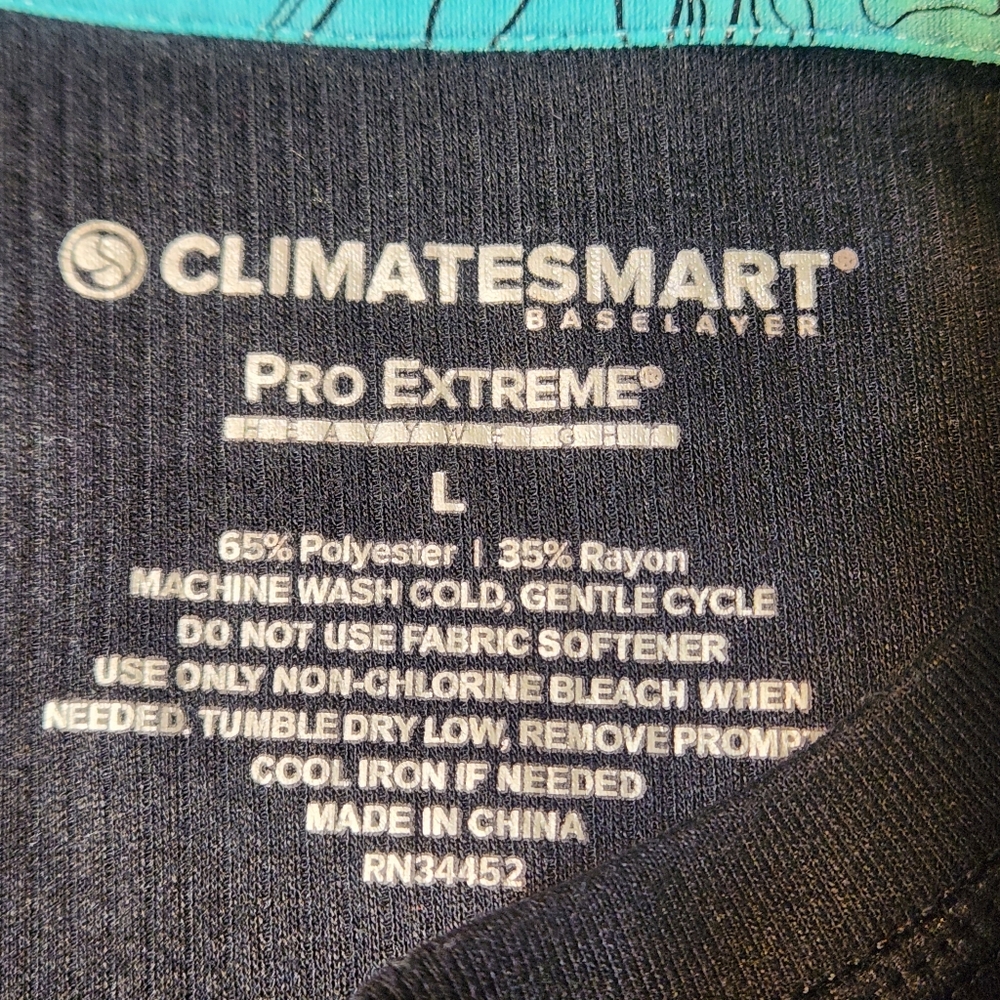 ClimateSmart Pro Extreme Base Layer Solid Black Cuddle Dudds Climate Smart Large - Picture 6 of 7